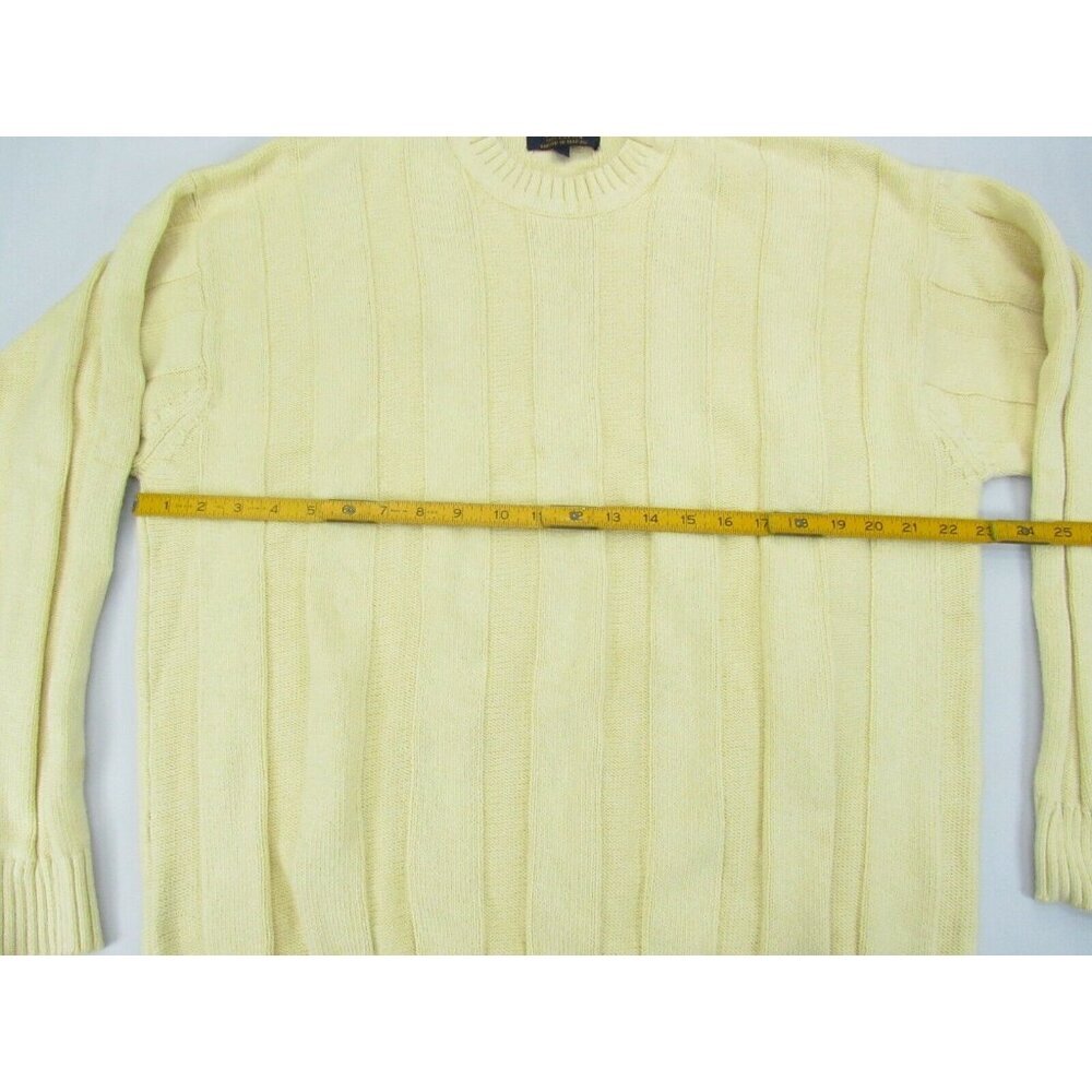 Vintage Brooks Brothers Cable Sweater Mens XL Cream Cotton Knit Beige‎ Fisherman - Picture 5 of 6